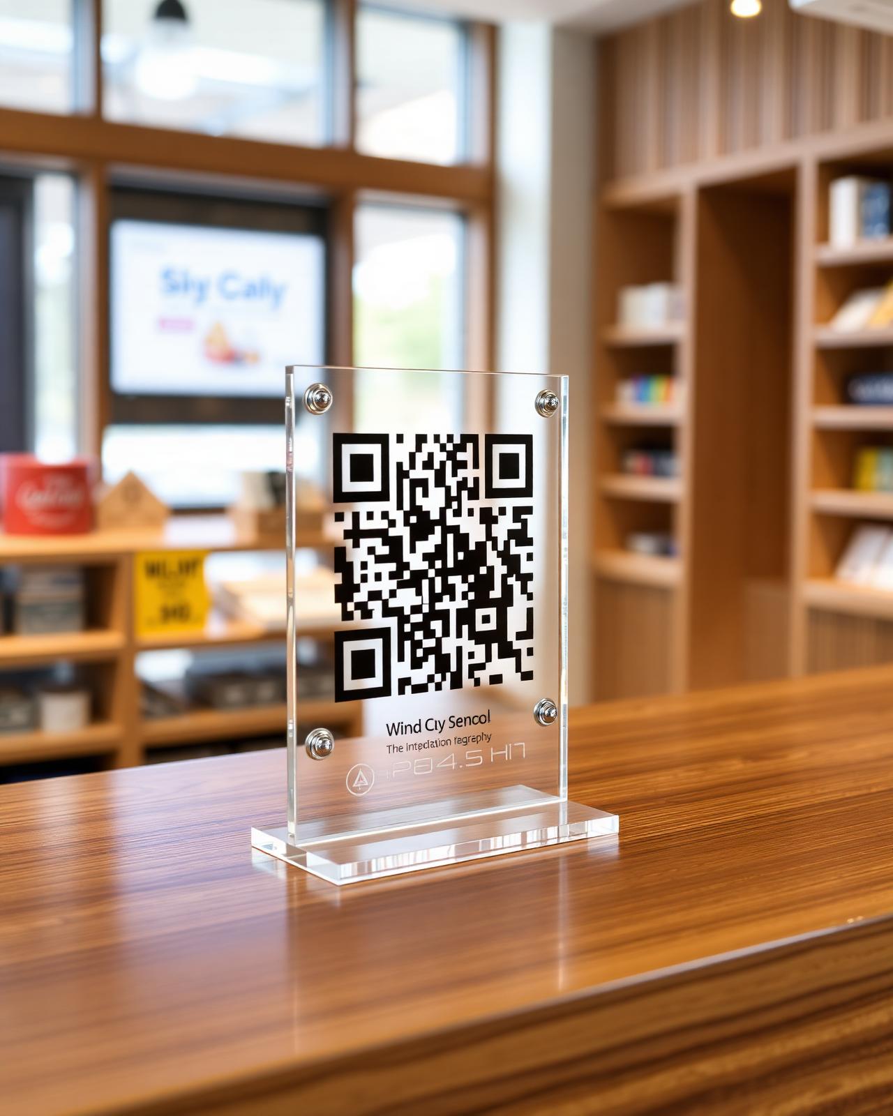 QR Code Acrylic Sign