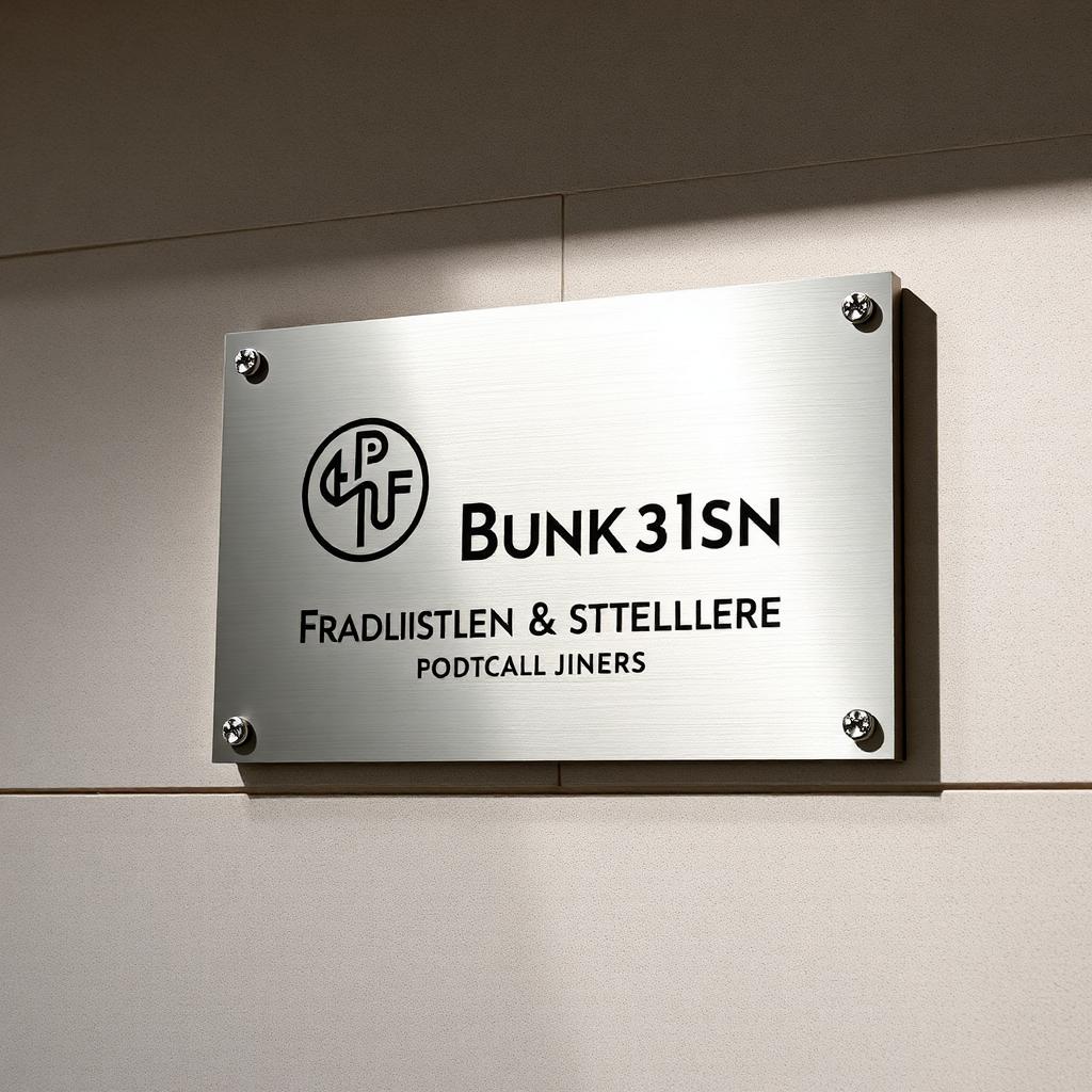 Brushed Steel Plaque